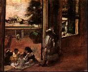 Edgar Degas, Children Sat Down in the House Door